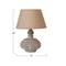 Hello Honey® 18" Whitewashed Reclaimed Wood Pot Table Lamp with Cotton Shade